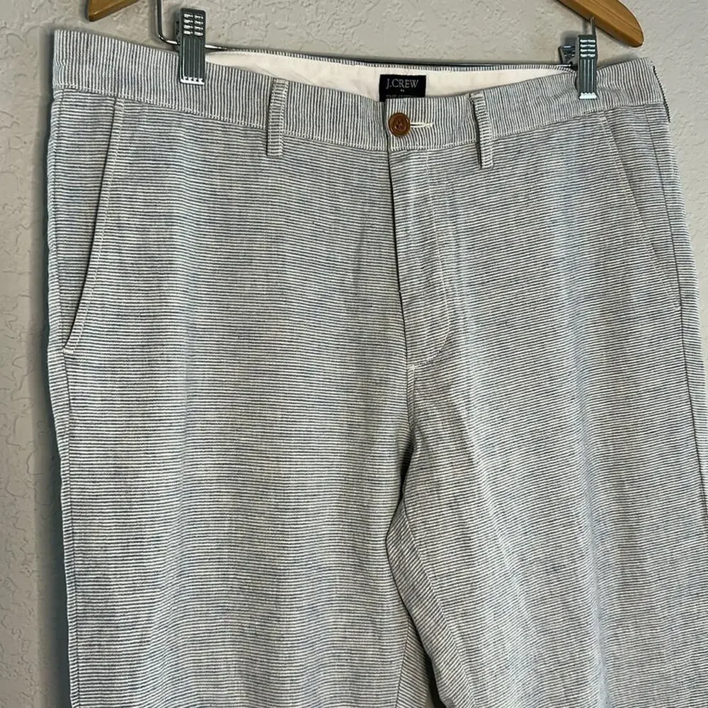 J. Crew The Sutton Chino Pinstripe Cotton Pants Summer 36x32 Preppy Vacation